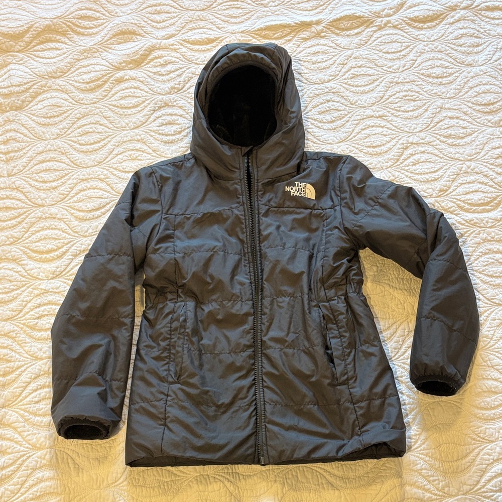 The North Face Kids Charcoal Puffer Jacket